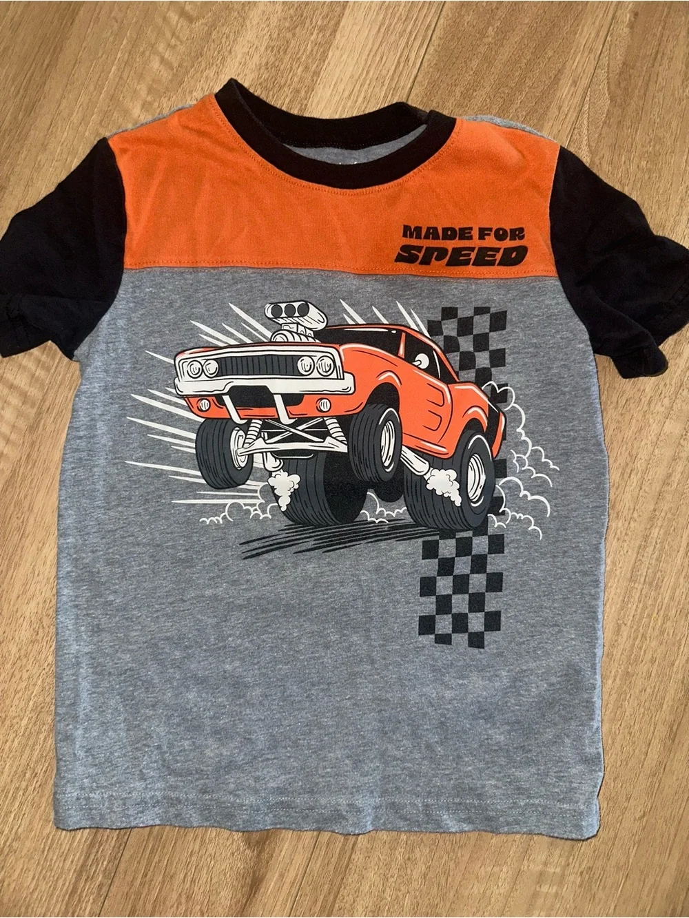 Jumping Beans Boys Kids Graphic Print Race Car Short Sleeve Tee